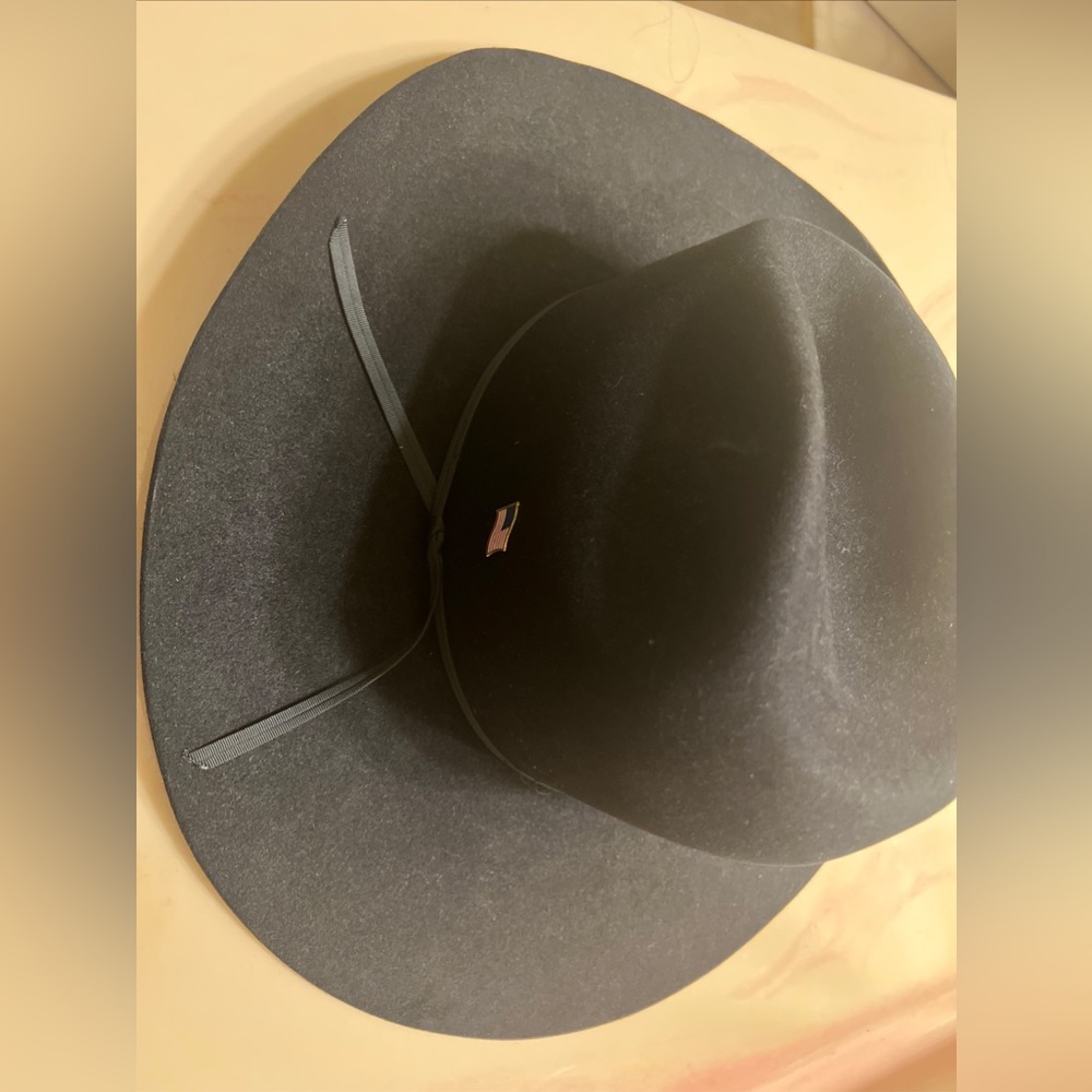 Rodeo King 5X Beaver Black Western Hat Men’s Size 7 1/8 Long Oval Made In USA
